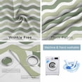 thumbnail image 6 of Blackout Curtains for Bedroom, Sage Green Room Darkening Window Drapes for Living Room, Abstract Geometric Ocean Wave Stripe Thermal Insulated Grommet Curtains, 42x84 inch, 2 Panels, 6 of 9
