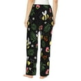 thumbnail image 3 of Disketp Bees Print Women'S Comfy Pajama Pants Casual Drawstring Palazzo Lounge Wide Leg Pants, 3 of 9