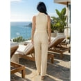 thumbnail image 3 of Conjunto Mujer 2 Piezas Tipo Jumpsuit, Blusa Sin Mangas y Pantalón Cómodo, Casual Chic para Mujer, 3 of 5