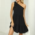 Short Party Dresses for Juniors Women Personality Solid Color Dress