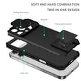 thumbnail image 3 of Allytechgroup Shockproof iPhone 16 Pro Max Case Cover, Slim Fit Bumper with Sliding Camera Lens Protector Anti-Scratch Lightweight Slim Case for Galaxy S25 Ultra, Black, 3 of 11