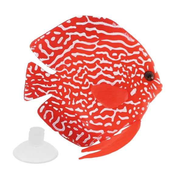 Unique Bargains Artificial Glowing Fish Floating Fake Fish Ornament Aquarium Artificial Fish Red 1 Set