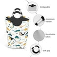 thumbnail image 4 of KLL Cute Whale Laundry Hamper,Large Canvas Fabric Lightweight Storage Basket Toy Organizer Dirty Clothes Collapsible Waterproof, 4 of 6