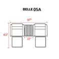 thumbnail image 2 of TKC Belle Ensemble de Canapé en Osier d'Extérieur 5 Pcs Beige, 2 of 3