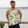 thumbnail image 6 of Pofeuu Hawaiian Style Print Men's Workout Tank Tops Sleeveless Muscle Gym Shirt Quick Dry-4X-Large, 6 of 7