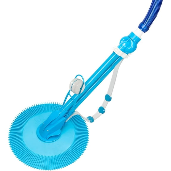 WYDK Automatic Pool Vacuum Cleaner w/ 10 Hose, Powerful Sunction Fit for Above-Ground & Inground Swimming Pool Debris Floor Walls Dirt, Blue