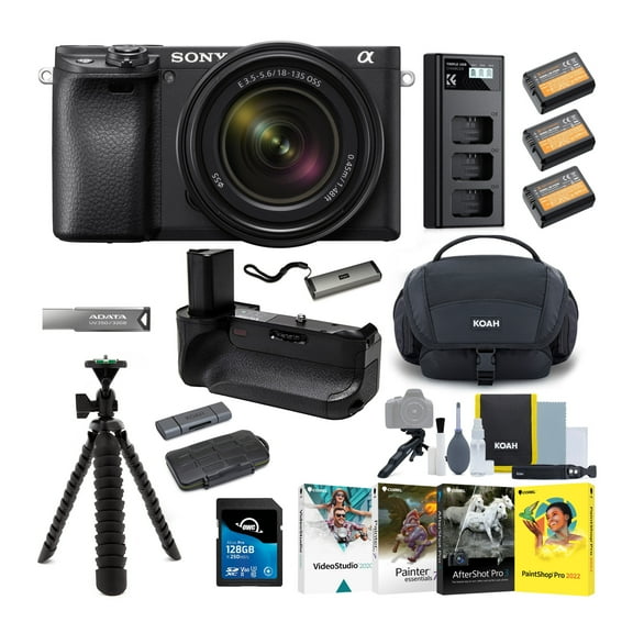 Sony a6400 Mirrorless Digital Camera with 18-135mm Lens Ultimate Bundle