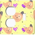 thumbnail image 2 of Metal Light Switch Wall Plate Outlet Cover (Bear Sky Yellow Heart Clouds - Single Duplex Single Toggle), 2 of 2