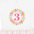 thumbnail image 4 of Inktastic 3rd Birthday Flower Wreath 3 Year Old Girl Girls Toddler Dress, 4 of 5