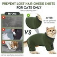 thumbnail image 3 of ZZ Cat Pajamas for Cats Only, Sticky Hair Cat Clothes, Sphynx Hairless Cats Sweater, Cat Onesie for Cats After Surgery Female Male, Prevent Lost Hair Kitten Onesie Shirts Costumes Outfits for Pet, 3 of 6