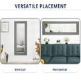 thumbnail image 4 of Tall Mirror, Crystal tufted Floor Mirror, Full Length Mirror, Full Body Mirror for Home, Wall Mirror with Faux Wood Frame, 63"LX22"W Large Mirror for Bedroom, Leaner Mirror, Mirrors for Wall - Gray, 4 of 15