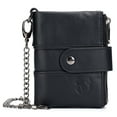 thumbnail image 1 of Men Vintage Cow Leather Wallet Card Holder Wallet Purse with Chain, 1 of 8