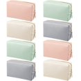 thumbnail image 1 of Bolsa de maquillaje Dunzy, 8 unidades, de piel sintética, impermeable, 1 of 7