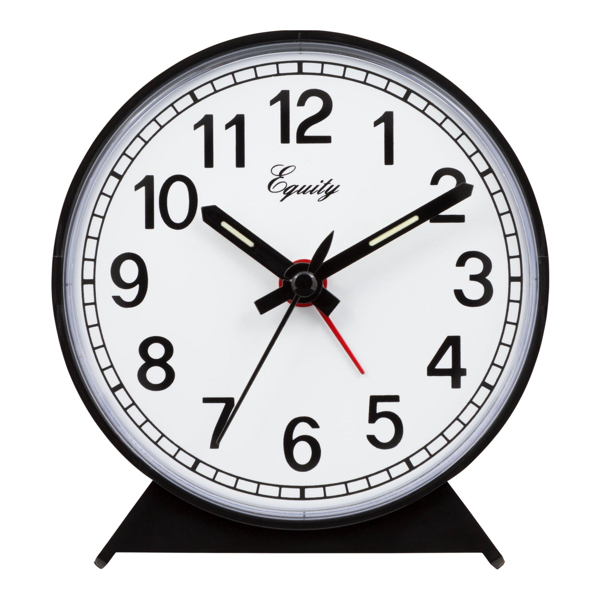 Equity Black Analog Wind-Up Alarm Clock, 14075