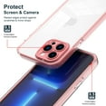 thumbnail image 2 of iPhone 15 Pro Max Case 2023,Decase Clear Anti-Scratch Phone Cover With Camera Screen Protector Anti-Yellow Shockproof Transparent Slim Lightweight Case,for Apple iPhone 15 Pro Max 6.7 Inch - Pink, 2 of 6