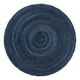 thumbnail image 3 of Unique Loom Braided Jute Collection Area Rug - Dhaka (3' 3" Round Navy Blue), 3 of 7