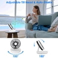 thumbnail image 6 of Rechargeable LED Desk Fan TeqHome Foldable Ultra Quiet Wall Mounted Fan with Magnetic Remote Hanging Oscillating Fan with 4 Speeds 2 Brightness Time Setting Automatic Rotation White, 6 of 10