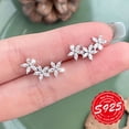 thumbnail image 5 of ATJIA Earrings 925 Sterling Silver Plated White Gold Stud Earrings Hypoallergenic Fashion Dainty Birthday Gifts for Women, 5 of 5