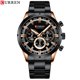 thumbnail image 1 of CURREN 8355 Reloj de cuarzo clásico de lujo para hombre, resistente al agua hasta 3 ATM, caja grande, esfera grande, luminoso, negro, 1 of 5