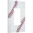 thumbnail image 2 of Nadoabtm Decorative Outlet Covers Baseball Pattern Wall Plate 1 Gang Single Rocker Light Switch Cover Plate Wall Plates GFCI Faceplate for Bedroom Bathroom Decor, 2 of 8