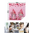 thumbnail image 4 of Valentine's Day Cloth Napkins Set of 4 Reusable Dinner Napkins, Ombre Pink Gnomes Love Roses Romantic Cocktail Napkin Washable Table Napkins for Wedding/Holiday Party/Baby Shower 20"x20", 4 of 7