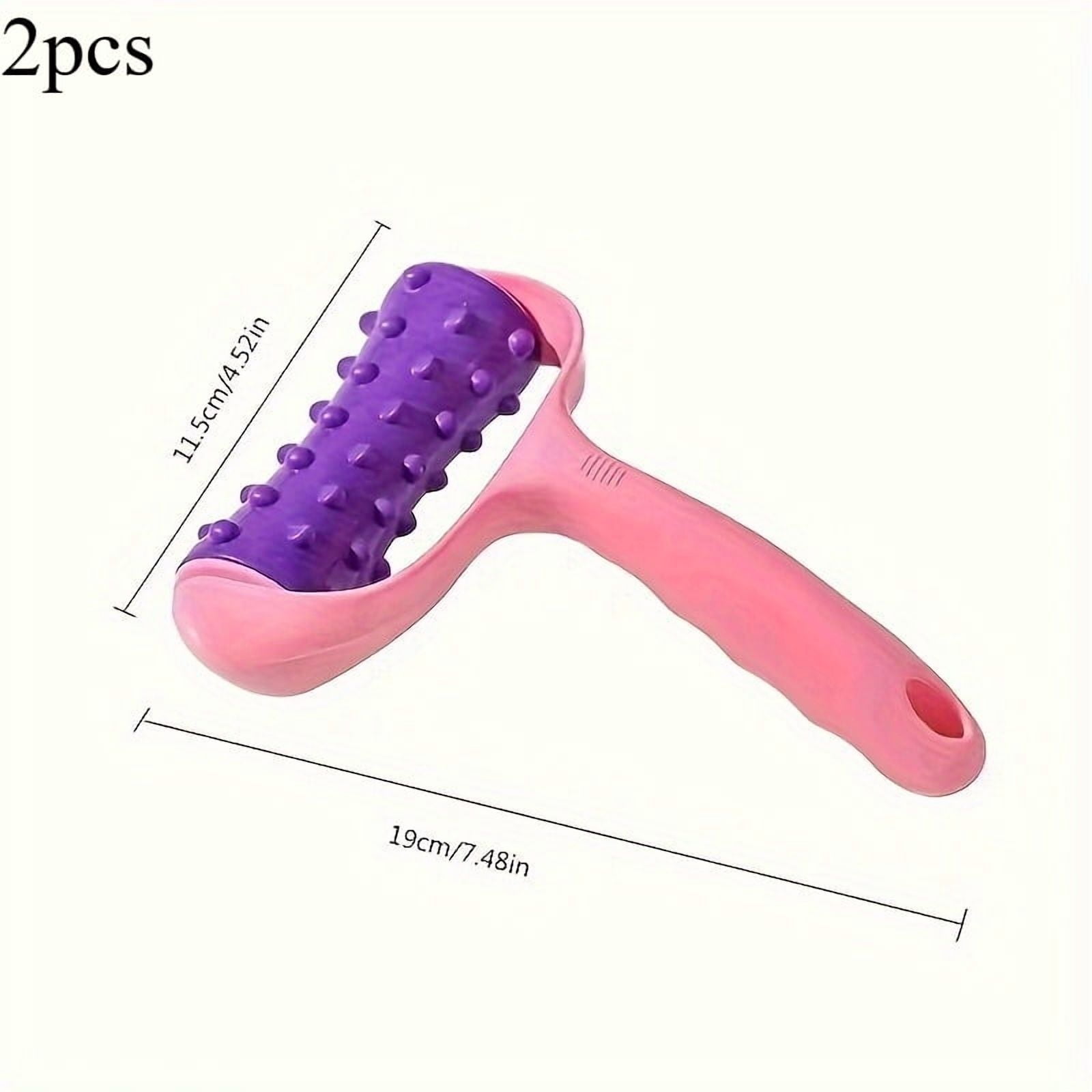 2/3pcs Massage Roller Set – Multi-functional Handheld Massager, Suitable for Neck, Legs, and Full Body, Manual Plastic Material, No Batteries Required, Relax Muscles Anytime