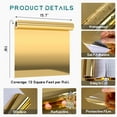 thumbnail image 2 of VEELIKE 15.7"x118" Glossy Metallic Gold Mirror Adhesive Vinyl Roll, Peel and Stick Gold Vinyl Wallpaper, Chrome Vinyl Wrap for Walls Cabinets Crafts Car Decals, Non Glass Reflective Mirror Stickers, 2 of 7