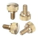 thumbnail image 1 of Uxcell 4-Pack Tornillos de Mariposa Estriados, M5x8mm Perillas de Cabeza Plana de Latón con Sujetadores de Agarre de Hombro, 1 of 6