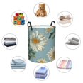 thumbnail image 4 of Original Design Daisies Flowers Pattern Laundry Hamper Medium Storage Basket/Toy Organizer/Dirty Clothes Bucket, 4 of 5