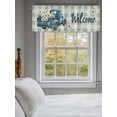 thumbnail image 3 of Spring Truck Daisy Valances for Windows, Rod Pocket Kitchen Valance Curtains - Soft & Washable Small Window Treatment for Living Room,&nbsp;Bathroom, Blue Plaid, 54x18inch, 3 of 9