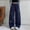 Navy, variant on Girls Embroidered Sweatpants with Pockets Baggy Casual Cute Elastic Waist Drawstring Kids Wide Leg Pants Purple 6-14