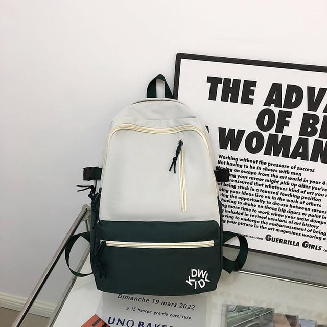 Nylon Waterproof Women Backpack Contrast Color Travel Backpack Trend Design Storage Backpacks Large Capacity Boobags Sac à dos scolaire