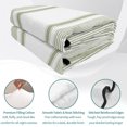 thumbnail image 4 of Quilts Twin XL Size, Sage Green Striped Soft Comforter Bedding Set for Bed, Farmhouse Thin Vertical Stripes Modern Lightweight Quilted Bedspread with Pillow Cover(2 Pieces) for All Season, 68x98 Inch, 4 of 9