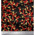 thumbnail image 2 of Soimoi Poly Georgette Fabric Leaves & Anagallis Arvensis Floral Decor Fabric Printed Yard 52 Inch Wide, 2 of 3