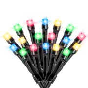 125 Solar Powered LED String Lights, 68 Feet - Multi-Colored