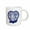White, variant on 3drose, Thank You- Blue Willow Pattern Heart with Text Ribbon on White, 11oz Two-tone Black Mug