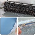 thumbnail image 3 of Hibalala Oxford cloth Stylish Simple pencil bag with zipper, makeup brush bag, pencil box bag 1 pack, 21 * 6cm, 3 of 5
