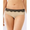thumbnail image 3 of Women's Bali 2H63 One Smooth U All-Around Smoothing Hipster Panty (Nude/Black Lace 9), 3 of 3