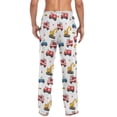 thumbnail image 2 of Cartoon Vehicles Men's Lightweight Pajama Bottoms Stretch Elastic Waist Side Pockets Spring Fall, 2 of 7