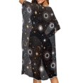 thumbnail image 5 of FKELYI Moon Star Black Print Kimono Coverups for Women Soft Beach Cover Up Half Sleeve Summer Cardigan Bikini Cover Ups Resort Wear Casual Cruise Outfits, 5 of 6