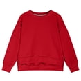 thumbnail image 3 of Wonitaaizi Girls Sweatshirts Pockets Teens Sweatshirt Long Sleeve Crewneck Pullover Tops Fall (11-12 Years,Red), 3 of 6