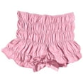 thumbnail image 4 of NAFUU Women's Workout Shorts Spring Summer Solid Color Gingham Ruffled Shorts Casual High Waisted Fashion Bottoms Comfy Bottoms Shorts, 4 of 4