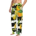 thumbnail image 2 of Easygdp Orange and Lemon Men's Pajama Pant, Sleep Elastic Waistband Lounge Pants - Medium, 2 of 9
