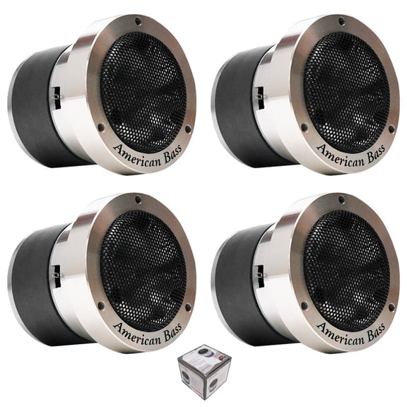 2 Pair of American Bass MX Series MX-250T 1" 600 Watt 4 Ohm Compression Tweeter New