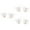 White, variant on segolike 6Pcs Butterfly Button Covers Shirt Cufflinks Handcraft Detachable Clip Clothing White