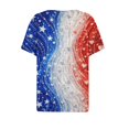 thumbnail image 5 of MEICHEN Women's Tops Summer Printed Patriotic Top Short Sleeves Blouse Tops 250th Anniversary Short Sleeve T Shirt V Neck Graphic Tee, 5 of 6