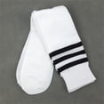 thumbnail image 3 of Franhais Women Men Football Socks Fashion Stripe Print Knee High Athletic Sport Exercise Socks, 3 of 4