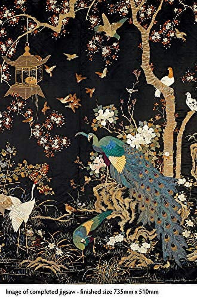 Ashmolean Museum 1000-Piece Jigsaw Puzzle - 'Embroidered Hanging With Peacock' Fine Art Puzzle