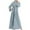 Sky Blue, variant on Elainilye Fashion Womens Dress Long Sleeve Neck Belt Dress Solid Robe Vintage Elegant Kaftan Party Dress,Brown