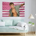 thumbnail image 2 of America Pink Chad Flag Michael Tapestry Murray Funny  with Wall Hanging Poster Holiday Gift Wall Decor Bedroom Living Room Dorm Concert, 2 of 3